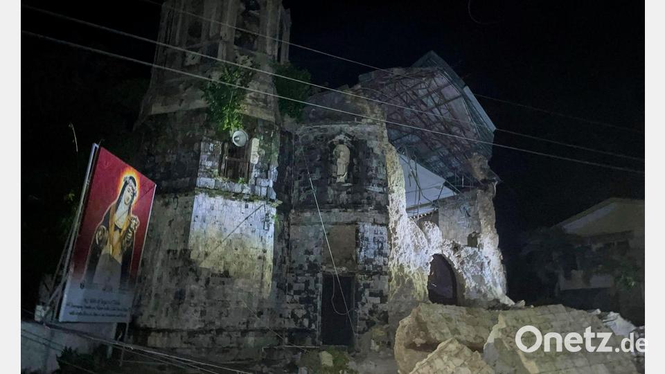 Eine Kirche in Cebu wurde massiv beschädigt. Bild: Stringer/XinHua/dpa