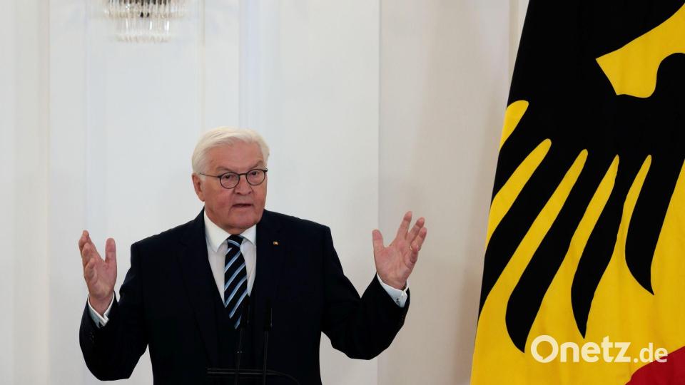 Kurz vor dem 35. Jahrestag der Deutschen Einheit richtet der Bundespräsident eine Mahnung an alle in Ost und West. Bild: Carsten Koall/dpa