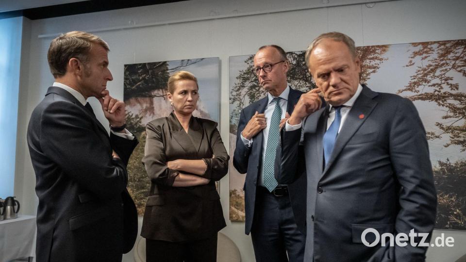 Wie geht es weiter mit der Unterstützung für die Ukraine? Für Kanzler Merz und die anderen Staats- und Regierungschefs der EU-Länder ist das kein leichtes Thema. Bild: Michael Kappeler/dpa