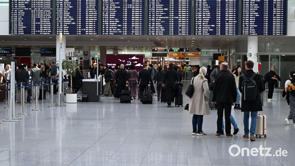 Am Flughafen München sind am Abend erneut Flüge ausgefallen. Bild: Felix Hörhager/dpa
