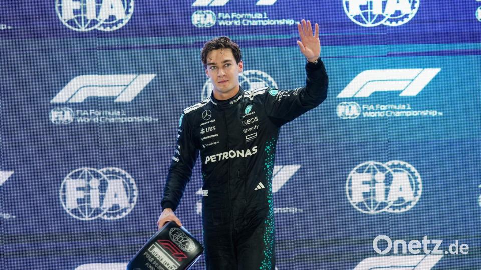 George Russell holte sich mit einem Streckenrekord die Pole Position. Bild: Vincent Thian/AP/dpa