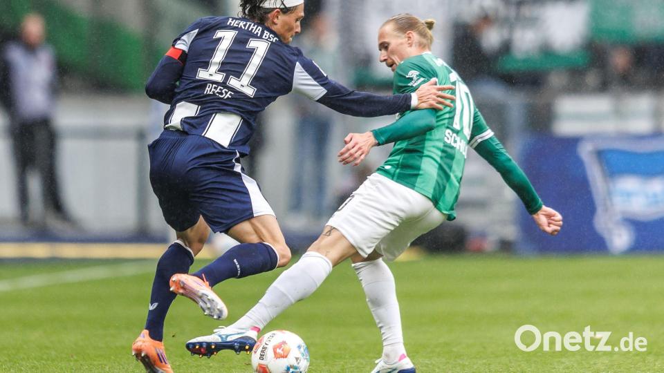 Hertha war in der agilen Partie zumeist spielbestimmend. Bild: Andreas Gora/dpa