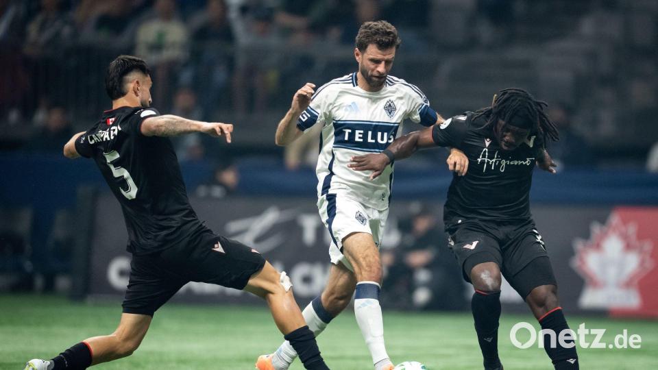 Der langjährige Bayern-Profi Thomas Müller (M) erzielte gegen den Vancouver FC selbst einen Treffer. Bild: Ethan Cairns/Canadian Press via ZUMA Press/dpa
