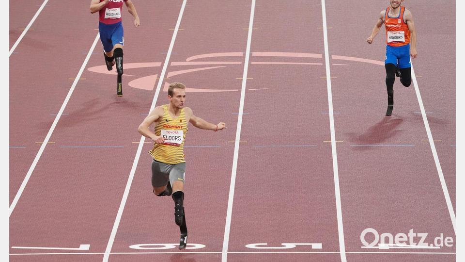 Johannes Floors (M) ist über die 400 Meter nicht zu schlagen. (Archivbild). Bild: Marcus Brandt/dpa