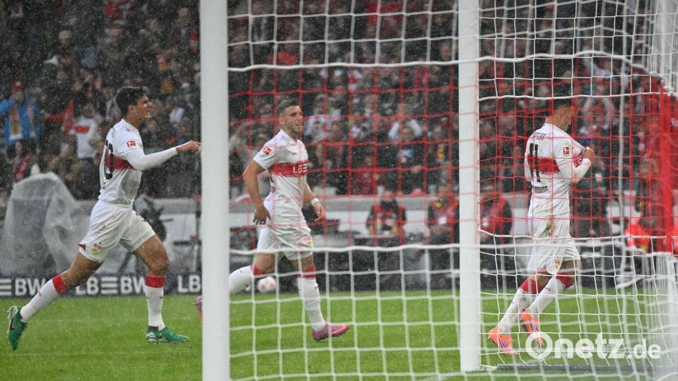 Bilal El Khannouss führt den VfB Stuttgart zum nächsten Heimsieg. Bild: Bernd Weißbrod/dpa