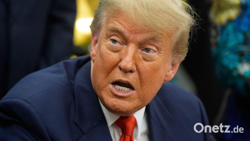 Ein Friedensstifter? US-Präsident Trump hält sich selbst für einen ausgezeichneten Nobelpreisträger. (Archivbild) Bild: Manuel Balce Ceneta/AP/dpa