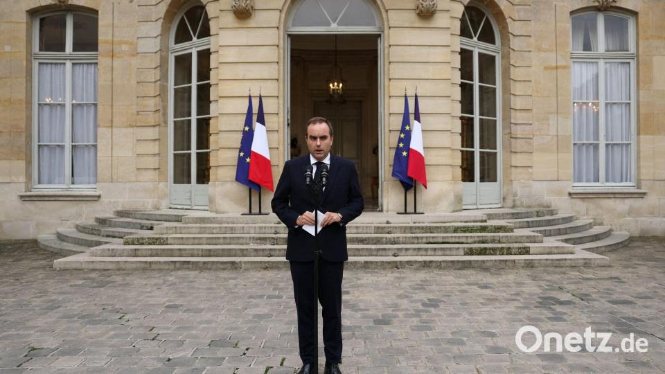 Nach nur einem Tag tritt Sébastien Lecornu als Premier zurück. Bild: Stephane Mahe/Reuters Pool/AP/dpa