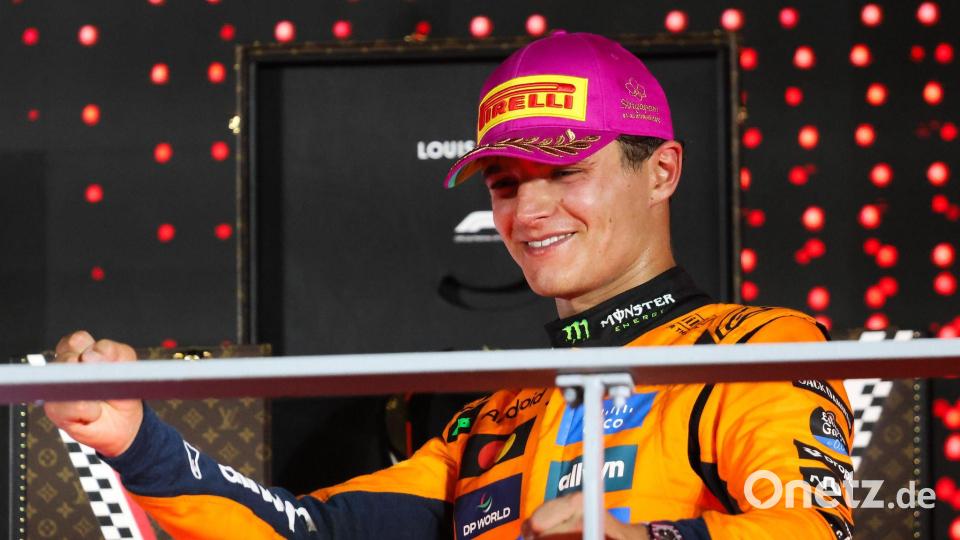 Ist sich keiner Schuld für den Startvorfall bewusst: McLaren-Pilot Lando Norris. Bild: Wan Mikhail Roslan/ZUMA Press Wire/dpa