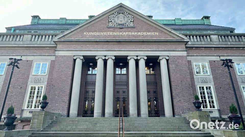 Die Königlich-Schwedische Akademie der Wissenschaften auf dem Gelände der Universität von Stockholm gibt traditionell die Nobelpreisträger in den Kategorien Physik und Chemie bekannt. Bild: Steffen Trumpf/dpa