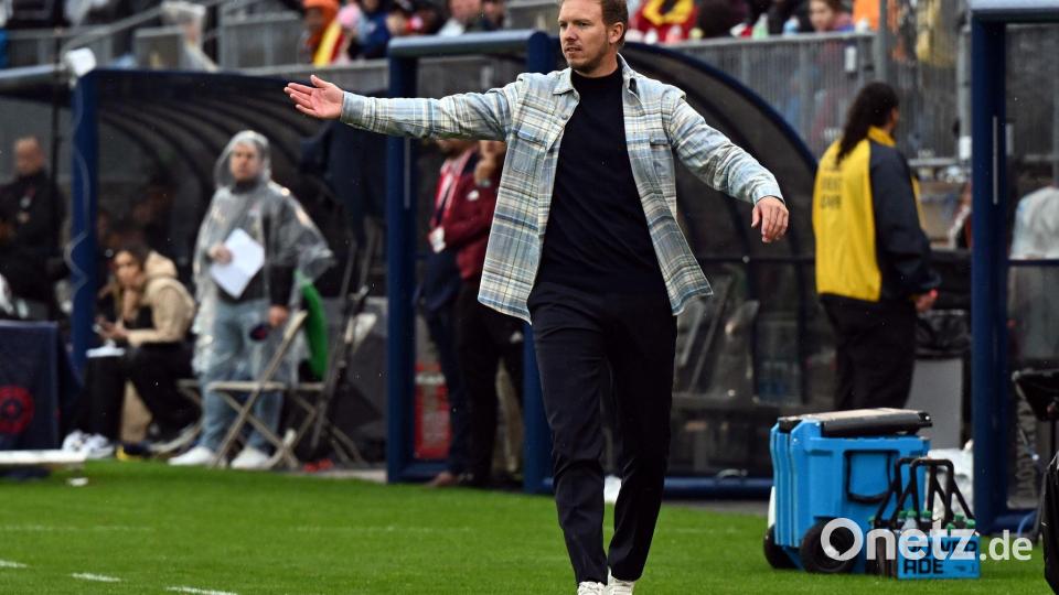 Julian Nagelsmann im Herbst 2023 bei seiner Bundestrainer-Premiere in Hartford gegen die USA. (Archivbild) Bild: Federico Gambarini/dpa