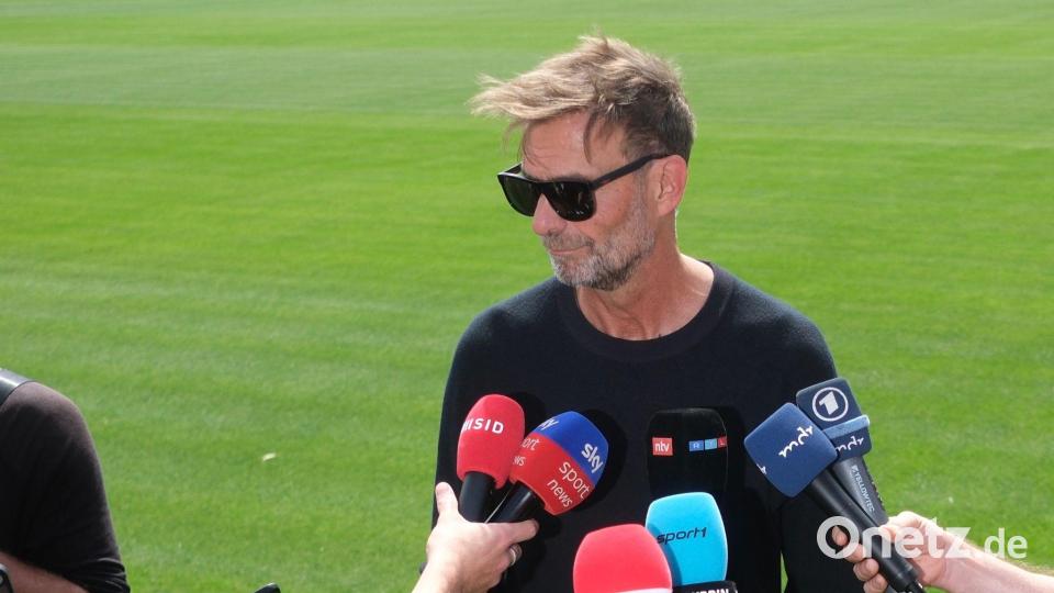 Jürgen Klopp ist von dem Vorschlag wenig begeistert. Bild: Sebastian Willnow/dpa