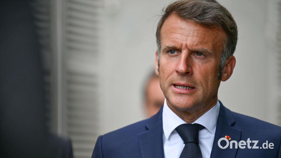 Macron muss entscheiden, ob er Neuwahlen ausruft oder ob es einen anderen Ausweg aus der Regierungskrise gibt (Archivbild). Bild: Philippe Magoni/EPA POOL/AP/dpa