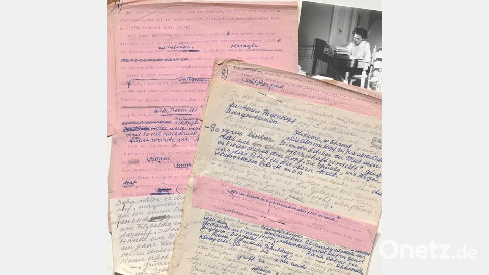 Das Manuskript zum einzigen Roman der Widerstandskämpferin Mopsa Sternheim galt lange als verschollen. Nun wurden die Seiten in einem Koffer in Oldenburg wiederentdeckt. Bild: Frauke Proschek/Landesbibliothek Oldenburg/dpa