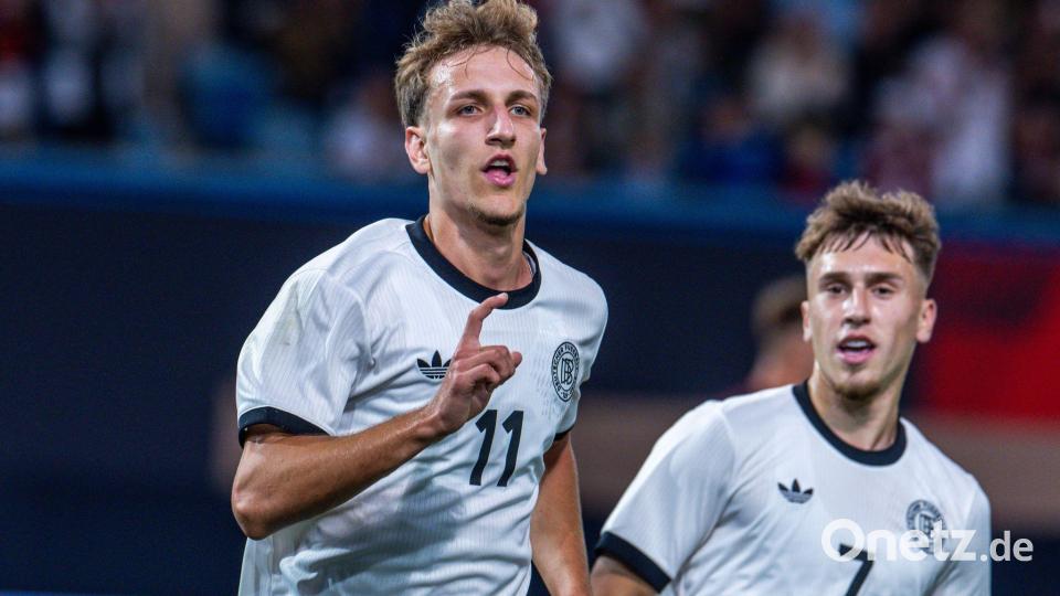 Nach starker Leistung gegen Lettland diesmal nicht dabei: Brajan Gruda (r). Bild: Jens Büttner/dpa