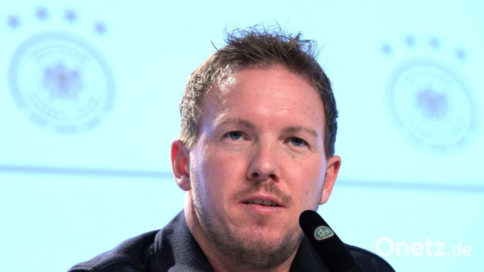 Julian Nagelsmann will gewinnen gegen Luxemburg. Über die Höhe will er nicht spekulieren. Bild: Federico Gambarini/dpa