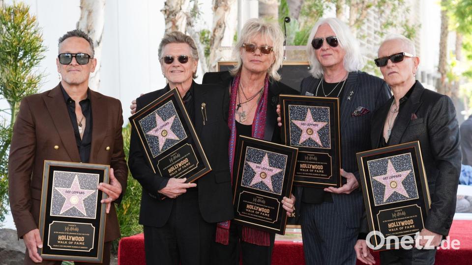 Die britischen Rockgrößen erhalten in Hollywood viel Applaus. Bild: Chris Pizzello/Invision/AP/dpa