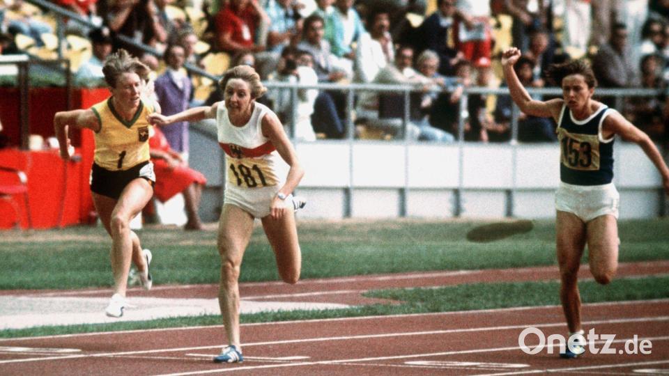 In Montreal holte Annegret Richter (M) 1976 über 100 Meter Olympia-Gold. Bild: Wilhelm Leuschner/dpa