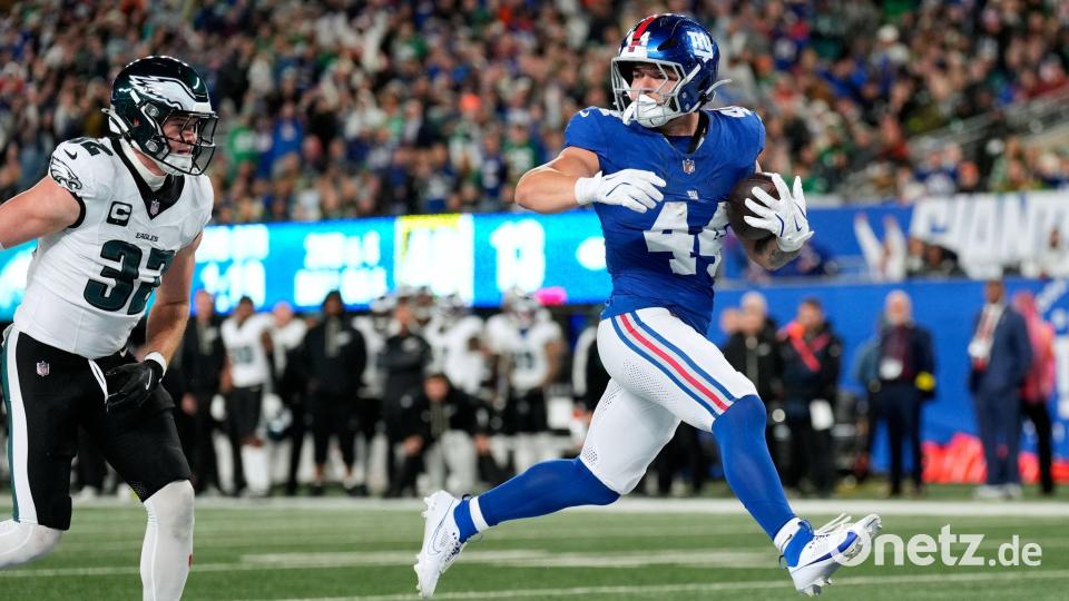 Die Giants hatten die Heimpartie gegen die Eagles überraschend gut im Griff. Bild: Seth Wenig/AP/dpa