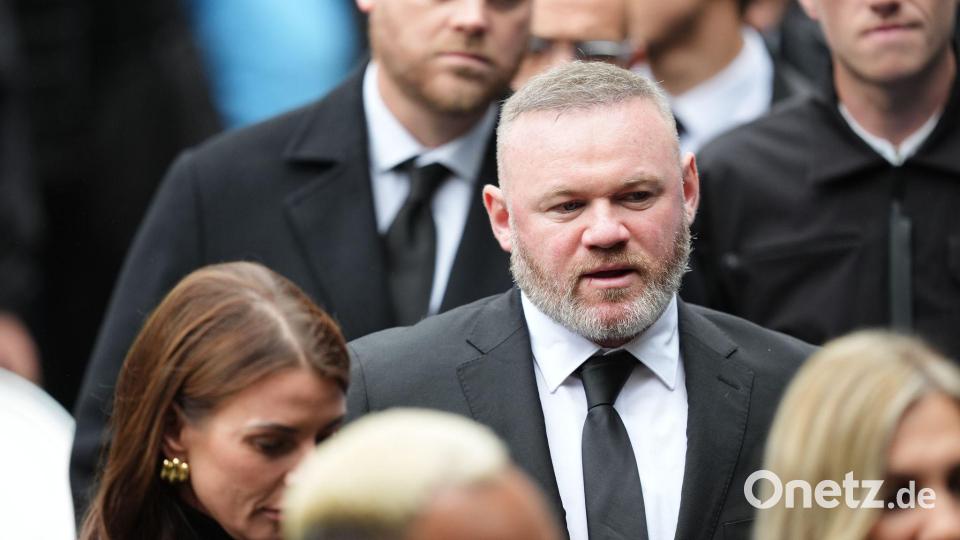 Der frühere englische Fußball-Nationalspieler Wayne Rooney nahm Abschied von Ricky Hatton. Bild: Martin Rickett/PA Wire/dpa