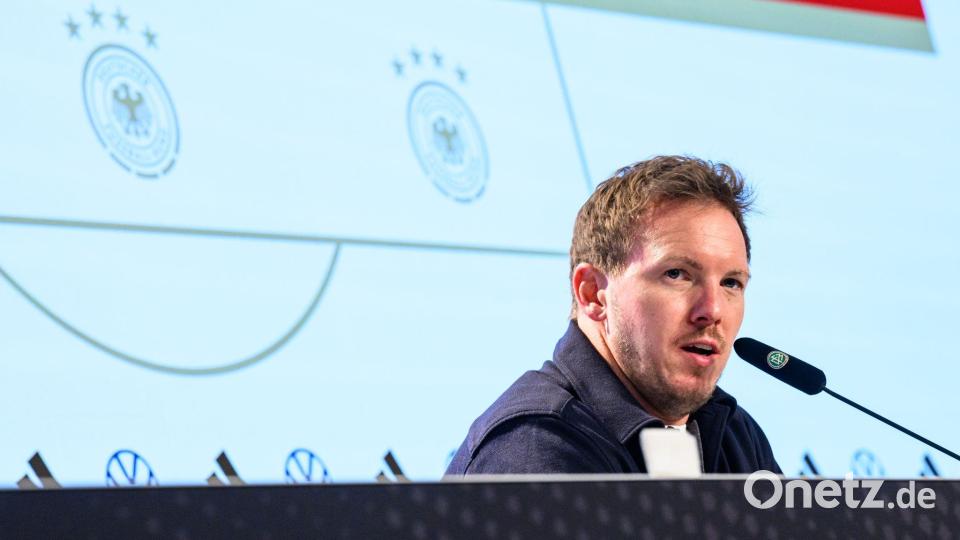 Julian Nagelsmann schaut nicht auf die Tabelle in der Qualifikationsgruppe. Bild: Tom Weller/dpa