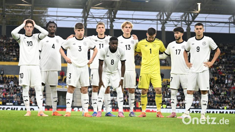 Enttäuschte Gesichter bei der deutschen U21. Bild: Jennifer Brückner/dpa