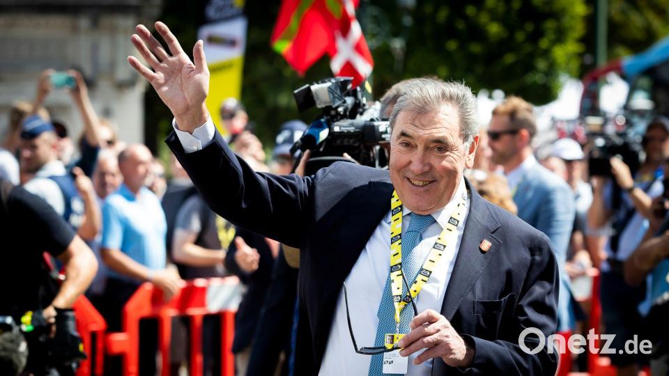 Radsport-Legende Eddy Merckx hat Pogacar gratuliert. (Archivbild) Bild: Kristof Van Accom/BELGA/dpa
