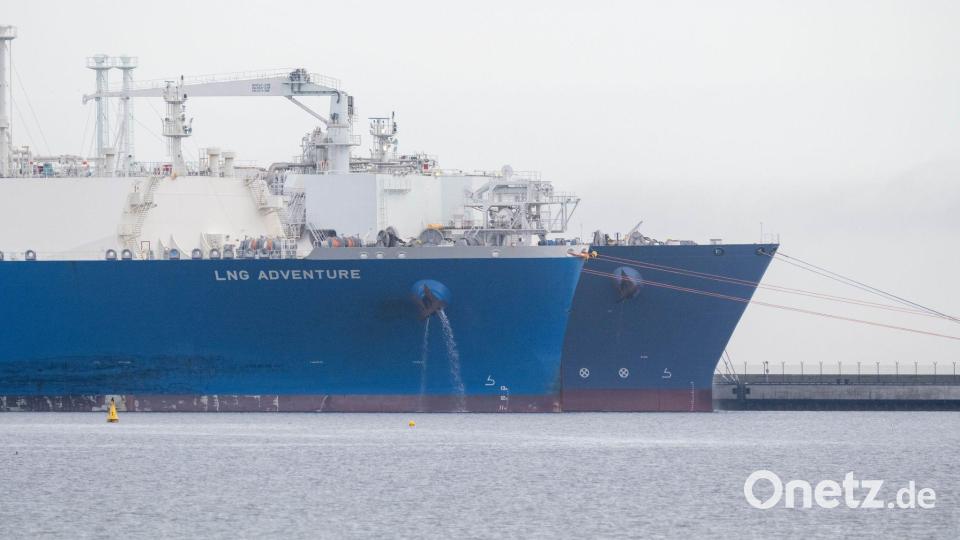 Mit der „LNG Adventure“ ist vor rund einer Woche wieder ein LNG-Tanker beim Terminal an Rügens Küste angekommen. Bild: Stefan Sauer/dpa