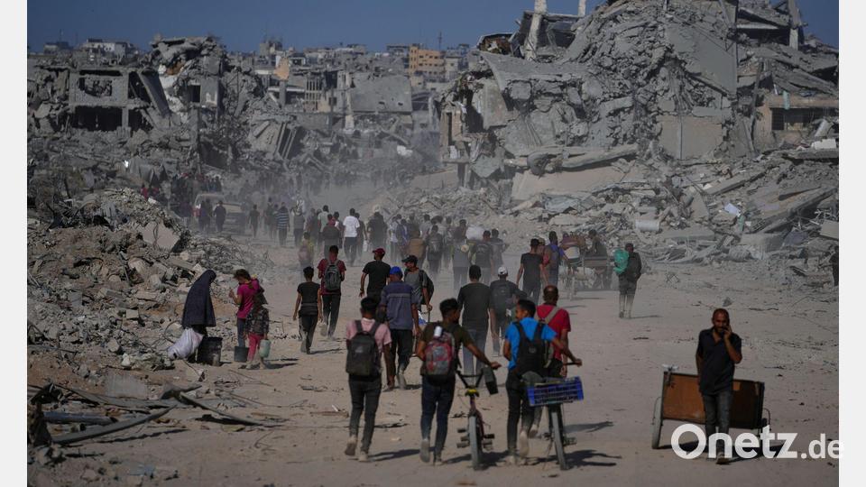 Die bisherige Lebenswelt vieler Menschen in Gaza wurde komplett zerstört. Bild: Jehad Alshrafi/AP/dpa