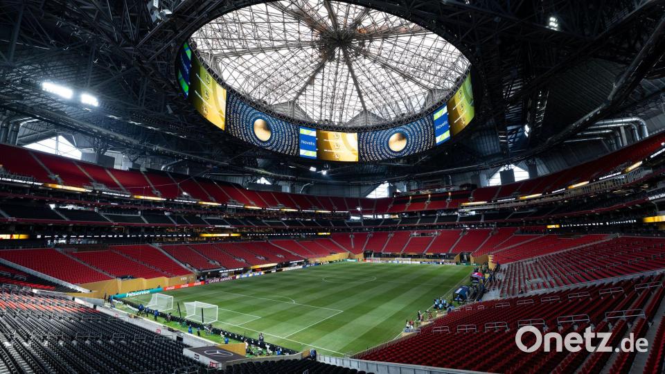 Überdacht und klimatisiert: Das Stadion in Atlanta ist hochmodern. (Archivbild) Bild: Sven Hoppe/dpa