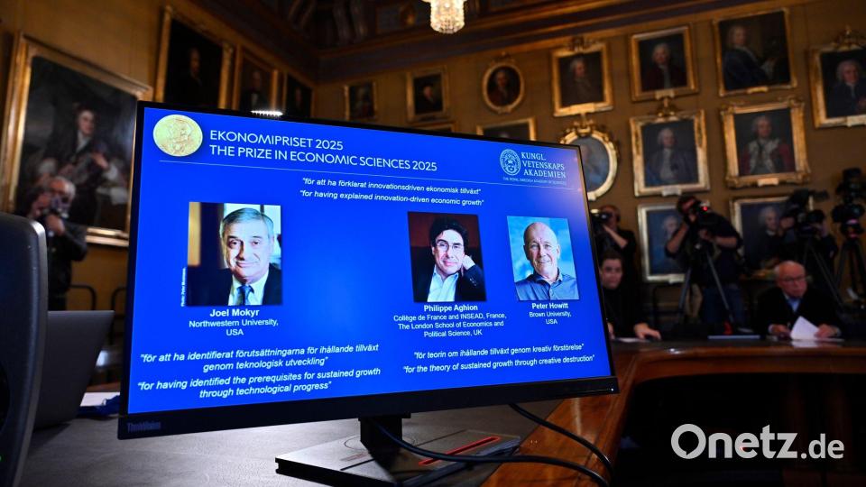 Verkündet werden die Wirtschaftsnobelpreisträger traditionell in der Königlich-Schwedischen Akademie der Wissenschaften. Bild: Anders Wiklund/TT News Agency/AP/dpa