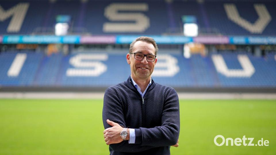 MSV-Geschäftsführer Michael Preetz hat die Wende mit dem Traditionsclub geschafft. Bild: Christoph Reichwein/dpa