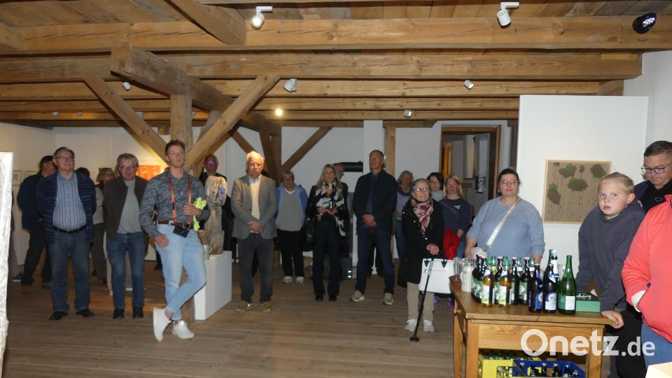 Die Ausstellung "meiledda" wurde zu einem Treffen von Kunstinteressierten des westlichen Landkreises. Bild: rn