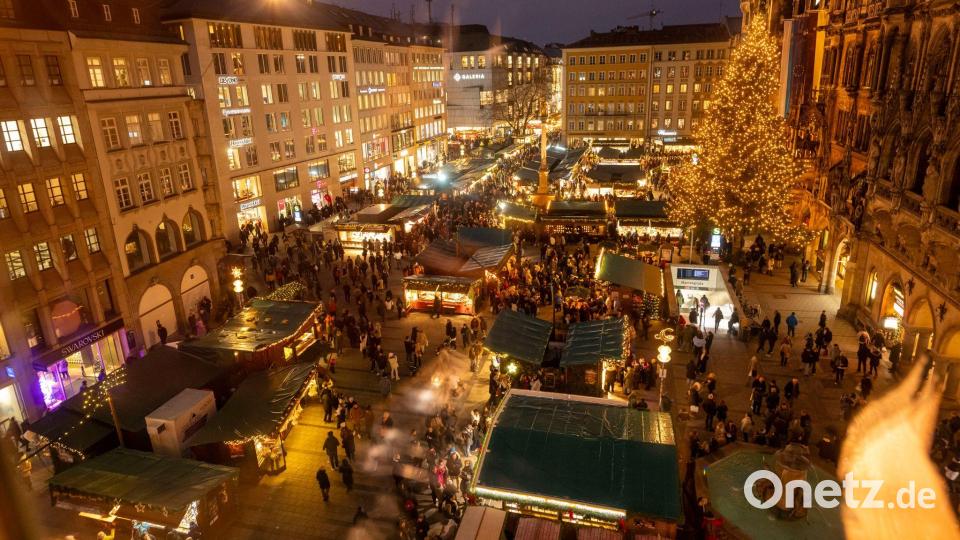 Der Münchner Christkindlmarkt dauert vom 24. November bis zum 24. Dezember. (Archivbild) Bild: Peter Kneffel/dpa