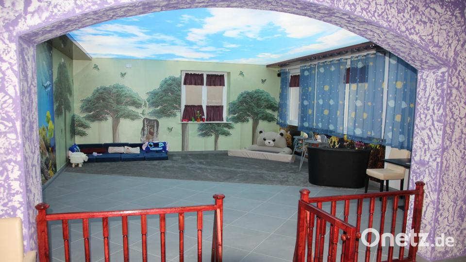 Blick von der Gaststätte aus in das &quot;Kinderparadies&quot;. Bild: kro
