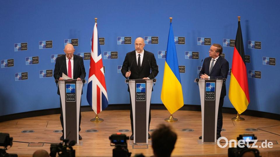 Von den Nato-Verteidigungsministern erhielt die Ukraine einige Hilfszusagen. Bild: Virginia Mayo/AP/dpa