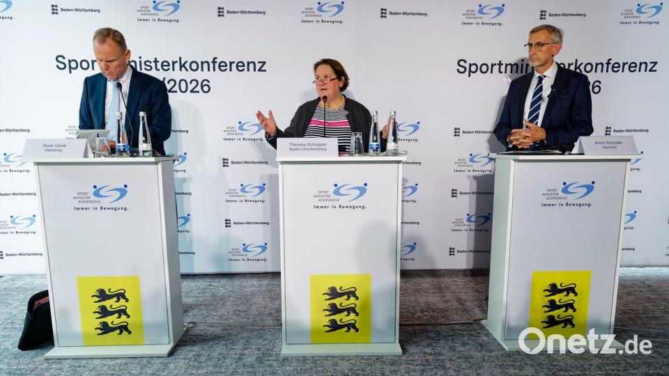 Theresa Schopper ruft die Bürger in den Bewerberstädten zu einem Ja zu Olympia auf. Bild: Uwe Anspach/dpa