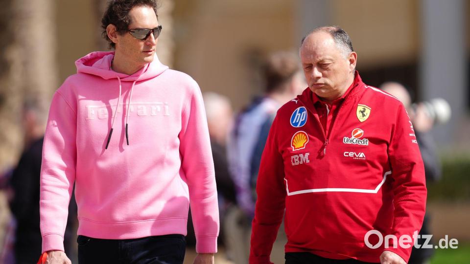 Ferrari-Boss John Elkann gibt ein klares Bekenntnis zu Teamchef Fred Vasseur ab. Bild: David Davies/PA Wire/dpa