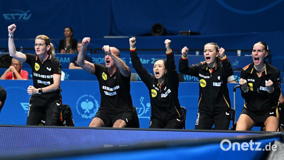 Die deutschen Tischtennis-Frauen haben den EM-Titel gewonnen. Bild: Manfred Schillings/dpa