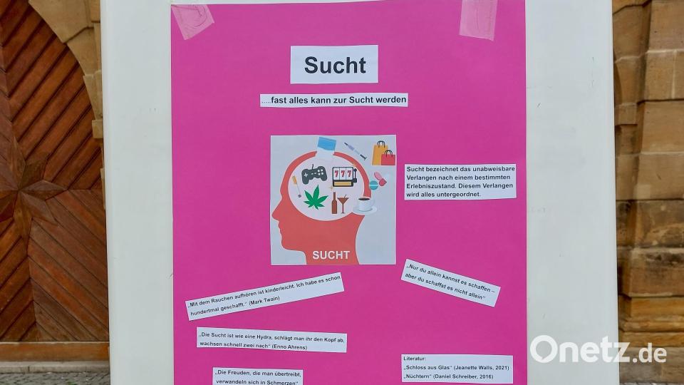 Mehrere solche Aufsteller führten zum Informationsstand. Bild: mfh