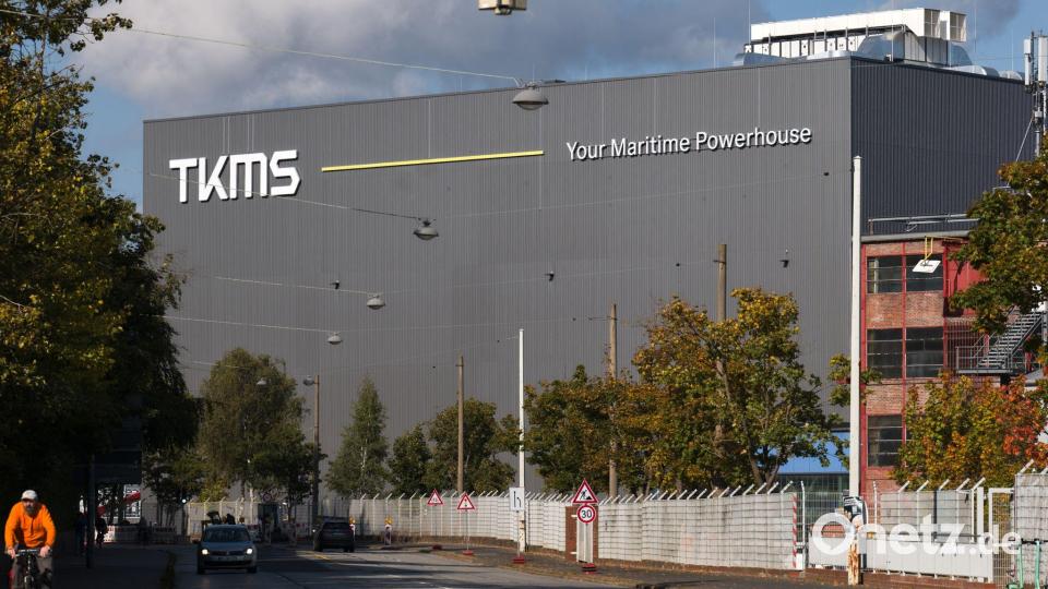 In dieser Halle in Kiel werden U-Boote gebaut. Bild: Marcus Golejewski/dpa