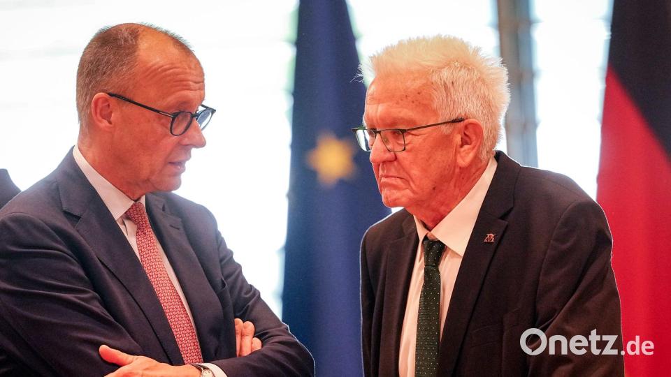 Kretschmann hält mehr von Merz als von seinem Vorgänger Olaf Scholz – daraus macht er kein Geheimnis. (Archivbild) Bild: Kay Nietfeld/dpa