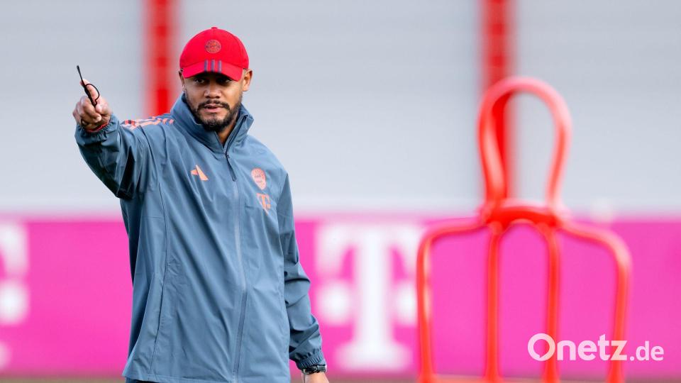 Bayern und Kompany - das passt. Der Coach beim Abschlusstraining. Bild: Sven Hoppe/dpa