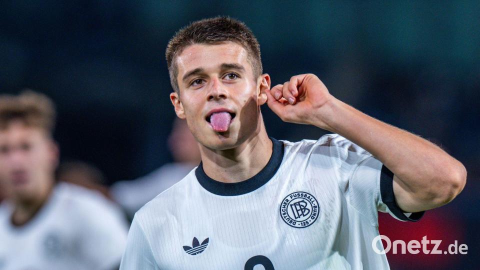 Kann U21-Nationalspieler Nicolo Tresoldi den FC Bayern ärgern? (Archivbild) Bild: Jens Büttner/dpa