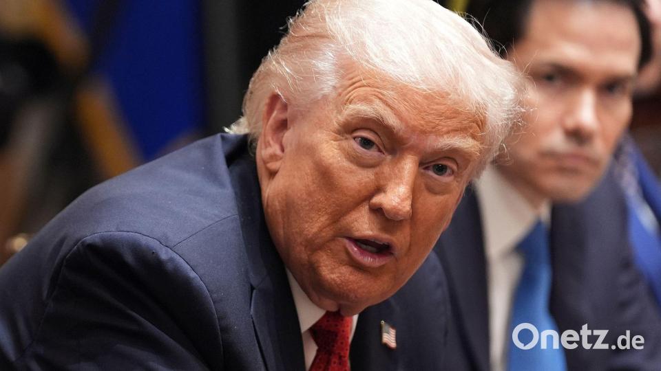 US-Präsident Trump hat der Hamas wiederholt mit Auslöschung gedroht. (Archivbild) Bild: Evan Vucci/AP/dpa