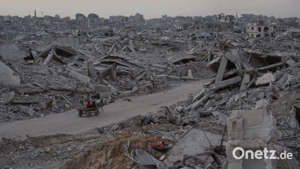Mit dem Pferdewagen durch die Trümmer von Gaza Bild: Abdel Kareem Hana/AP/dpa