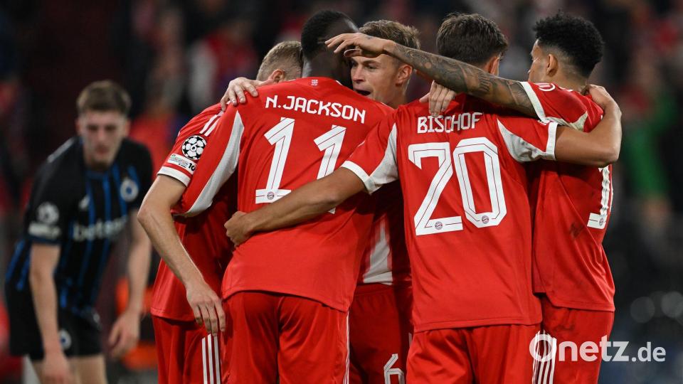 Die Bayern hatten gegen Brügge viel zu jubeln. Bild: Sven Hoppe/dpa