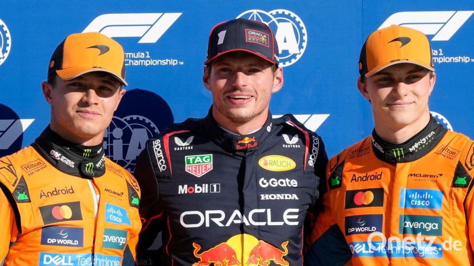 Das Momentum ist klar bei Max Verstappen (M). (Archivbild) Bild: Luca Bruno/AP/dpa