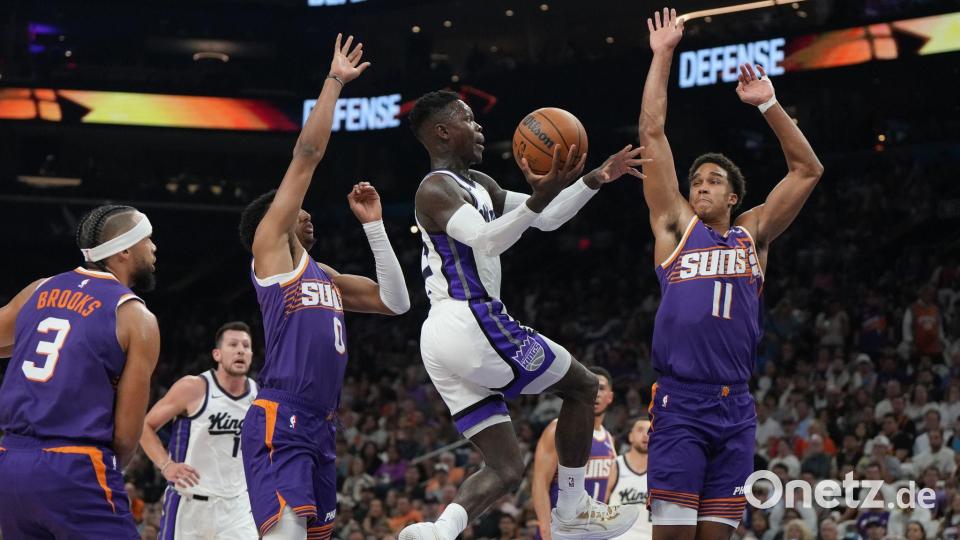 Dennis Schröder zeigte eine ordentliche erste Pflichtvorstellung bei den Kings. Bild: Rick Scuteri/AP/dpa