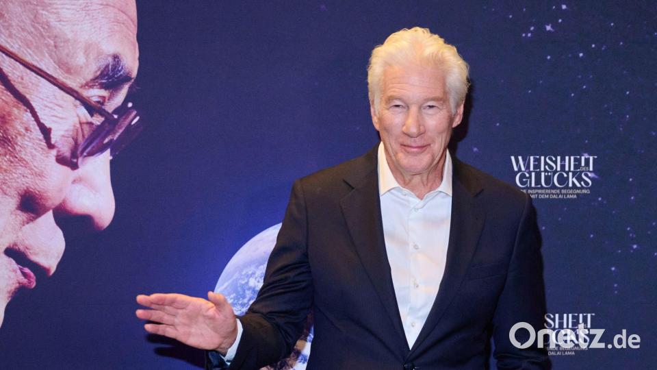 Schauspieler Richard Gere trat am Abend in Berlin auf. Bild: Annette Riedl/dpa