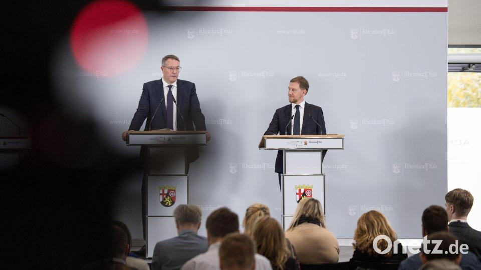 Der MPK-Vorsitzende und sein Vize sind sich einig, dass die Lage für die Wirtschaft in Deutschland herausfordernd ist. Bild: Hannes P. Albert/dpa